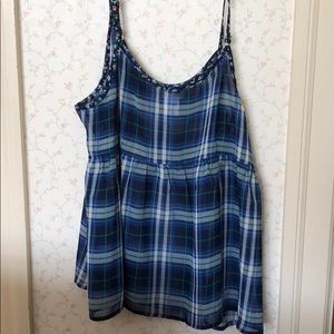 Tobi Plaid/floral top